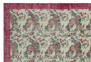 Retro Over Dyed Vintage Rug 7'4'' x 10'7'' ft 223 x 322 cm