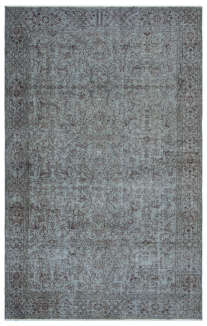 Blue Over Dyed Vintage Rug 5'4'' x 8'6'' ft 163 x 259 cm