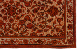 Orange Over Dyed Carved Rug 4'9'' x 8'2'' ft 145 x 248 cm