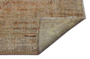 Brown Over Dyed Vintage Rug 5'11'' x 8'12'' ft 181 x 274 cm