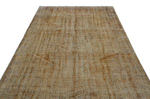 Brown Over Dyed Vintage Rug 5'11'' x 8'12'' ft 181 x 274 cm