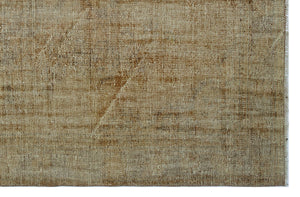 Brown Over Dyed Vintage Rug 5'11'' x 8'12'' ft 181 x 274 cm