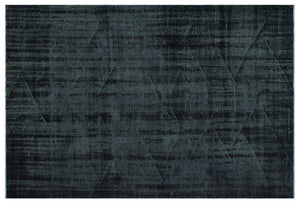 Black Over Dyed Vintage Rug 5'10'' x 8'8'' ft 179 x 264 cm