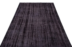 Black Over Dyed Vintage Rug 5'3'' x 8'7'' ft 161 x 261 cm