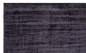 Black Over Dyed Vintage Rug 5'3'' x 8'7'' ft 161 x 261 cm