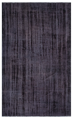 Black Over Dyed Vintage Rug 5'3'' x 8'7'' ft 161 x 261 cm