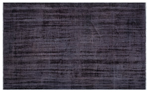 Black Over Dyed Vintage Rug 5'3'' x 8'7'' ft 161 x 261 cm