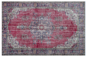 Naturel Over Dyed Vintage Rug 5'11'' x 9'3'' ft 180 x 282 cm