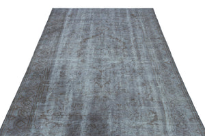 Blue Over Dyed Vintage Rug 5'3'' x 8'5'' ft 159 x 256 cm