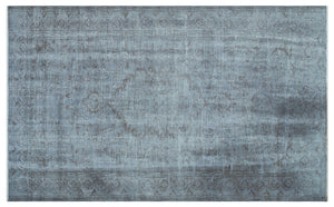 Blue Over Dyed Vintage Rug 5'3'' x 8'5'' ft 159 x 256 cm