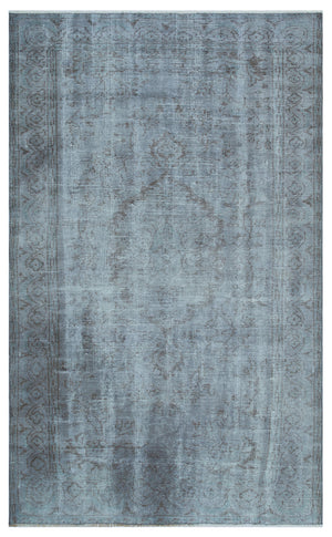 Blue Over Dyed Vintage Rug 5'3'' x 8'5'' ft 159 x 256 cm