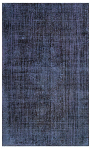 Black Over Dyed Vintage Rug 6'1'' x 10'2'' ft 186 x 309 cm