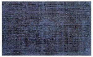 Black Over Dyed Vintage Rug 6'1'' x 10'2'' ft 186 x 309 cm