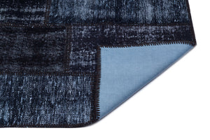 Black Over Dyed Patchwork Unique Rug 2'7'' x 4'11'' ft 80 x 150 cm