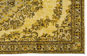 Yellow Over Dyed Carved Rug 5'7'' x 9'7'' ft 170 x 293 cm