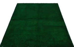 Striped Over Dyed Kilim Rug 4'5'' x 6'1'' ft 134 x 185 cm