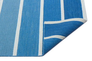 Striped Over Dyed Kilim Rug 4'0'' x 5'10'' ft 123 x 178 cm