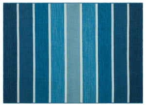 Striped Over Dyed Kilim Rug 4'2'' x 5'8'' ft 126 x 173 cm