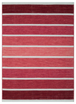 Striped Over Dyed Kilim Rug 4'2'' x 5'11'' ft 128 x 180 cm