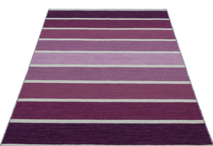 Striped Over Dyed Kilim Rug 4'0'' x 6'0'' ft 122 x 183 cm