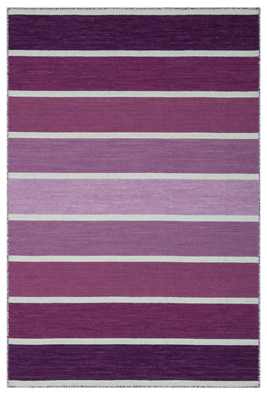 Striped Over Dyed Kilim Rug 4'0'' x 6'0'' ft 122 x 183 cm