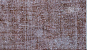 Brown Over Dyed Vintage Rug 5'1'' x 8'7'' ft 154 x 262 cm