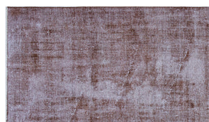 Brown Over Dyed Vintage Rug 5'1'' x 8'7'' ft 154 x 262 cm