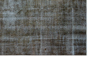 Brown Over Dyed Vintage Rug 6'5'' x 10'2'' ft 195 x 311 cm