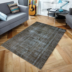 Brown Over Dyed Rug I Plain Design Rug | Turkish Rug | Hand Weaving Rug | Bedroom Rug | Wool Rug | Vintage Rug | Tumbled Rug | Naturel Rug | Boho Rug I 6'5'' x 10'2'' ft 195 x 311 cm