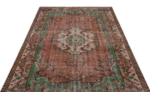 Naturel Over Dyed Vintage Rug 5'7'' x 8'8'' ft 170 x 265 cm