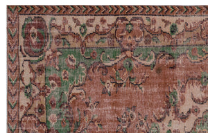 Naturel Over Dyed Vintage Rug 5'7'' x 8'8'' ft 170 x 265 cm