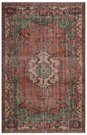 Naturel Over Dyed Vintage Rug 5'7'' x 8'8'' ft 170 x 265 cm