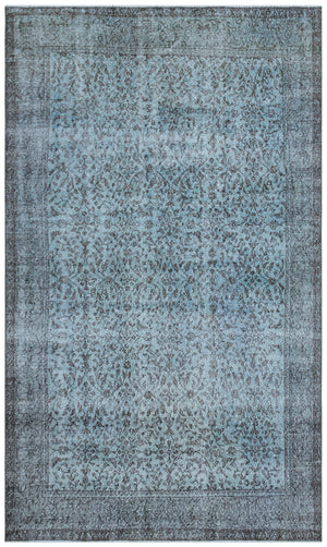 Blue Over Dyed Vintage Rug 4'9'' x 8'2'' ft 145 x 249 cm