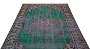 Retro Over Dyed Vintage Rug 6'1'' x 9'5'' ft 185 x 286 cm