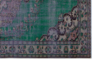 Retro Over Dyed Vintage Rug 6'1'' x 9'5'' ft 185 x 286 cm