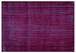 Fuchsia Over Dyed Vintage Rug 6'2'' x 8'11'' ft 189 x 272 cm