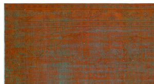 Brown Over Dyed Vintage Rug 5'3'' x 9'7'' ft 160 x 292 cm