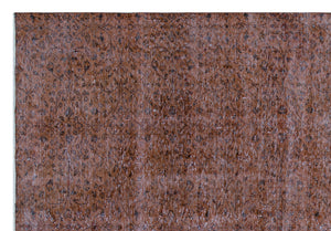Brown Over Dyed Vintage Rug 7'2'' x 10'2'' ft 218 x 310 cm