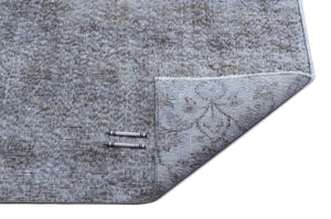 Blue Over Dyed Vintage Rug 4'2'' x 7'6'' ft 128 x 228 cm