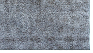 Blue Over Dyed Vintage Rug 4'2'' x 7'6'' ft 128 x 228 cm