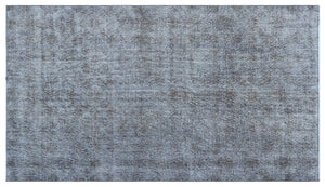 Blue Over Dyed Vintage Rug 4'2'' x 7'6'' ft 128 x 228 cm