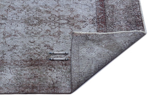 Gray Over Dyed Vintage Rug 5'3'' x 9'2'' ft 161 x 279 cm