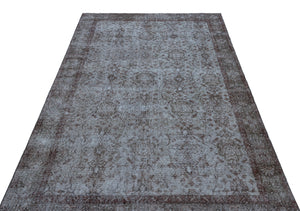 Gray Over Dyed Vintage Rug 5'3'' x 9'2'' ft 161 x 279 cm