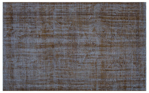 Gray Over Dyed Vintage Rug 5'5'' x 8'5'' ft 165 x 257 cm