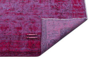 Purple Over Dyed Vintage Rug 6'4'' x 8'7'' ft 194 x 261 cm