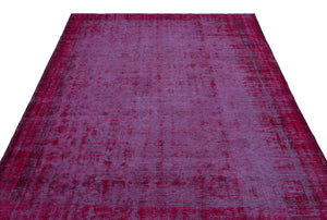 Purple Over Dyed Vintage Rug 6'4'' x 8'7'' ft 194 x 261 cm