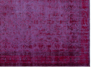 Purple Over Dyed Vintage Rug 6'4'' x 8'7'' ft 194 x 261 cm