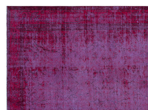 Purple Over Dyed Vintage Rug 6'4'' x 8'7'' ft 194 x 261 cm