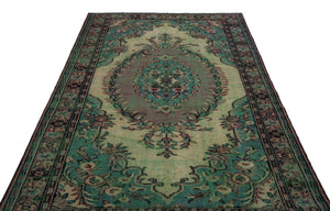 Naturel Over Dyed Vintage Rug 5'10'' x 9'1'' ft 178 x 278 cm