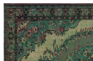 Naturel Over Dyed Vintage Rug 5'10'' x 9'1'' ft 178 x 278 cm